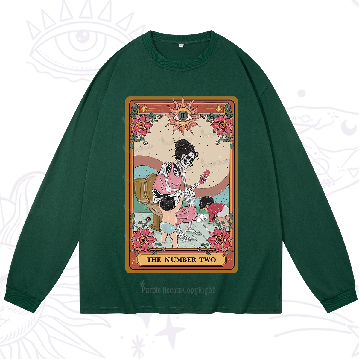 Purplehecate The Number Two Tarot Long Sleeve T-Shirt