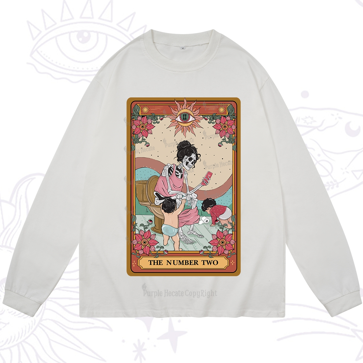 Purplehecate The Number Two Tarot Long Sleeve T-Shirt