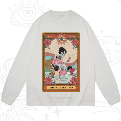 Purplehecate The Number Two Tarot Long Sleeve T-Shirt