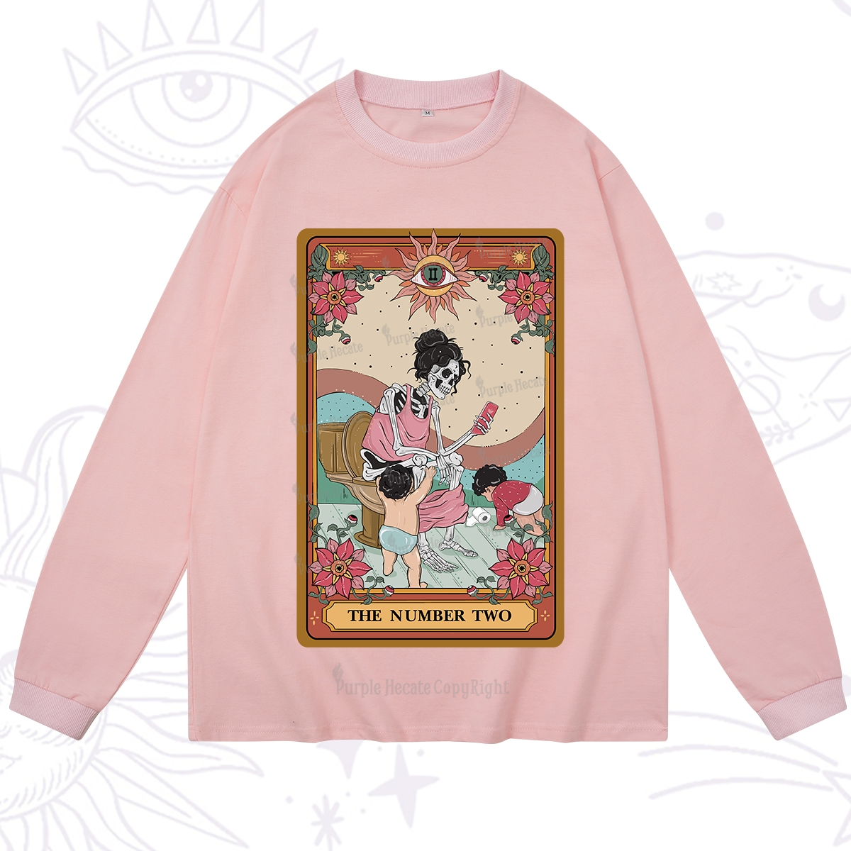 Purplehecate The Number Two Tarot Long Sleeve T-Shirt