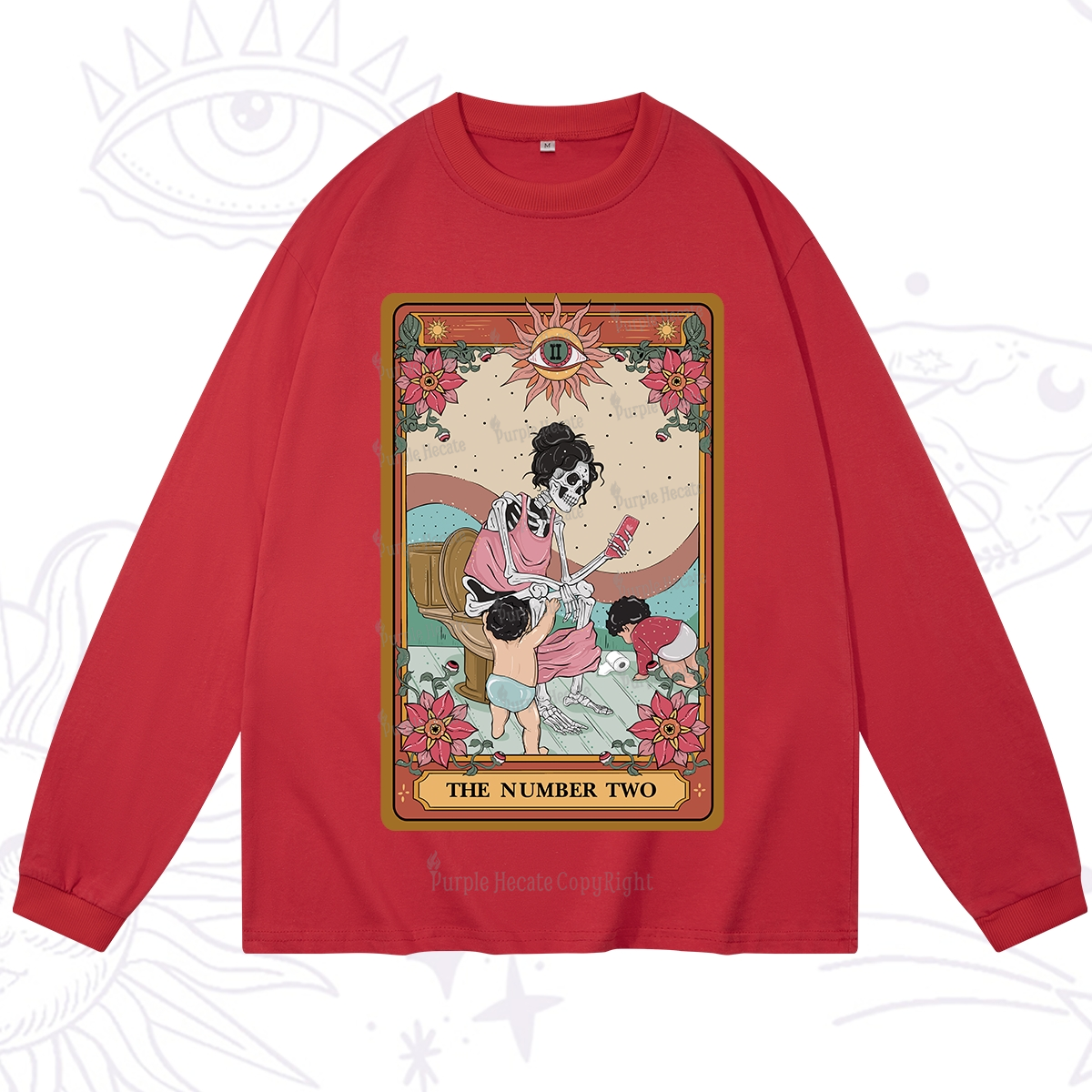 Purplehecate The Number Two Tarot Long Sleeve T-Shirt