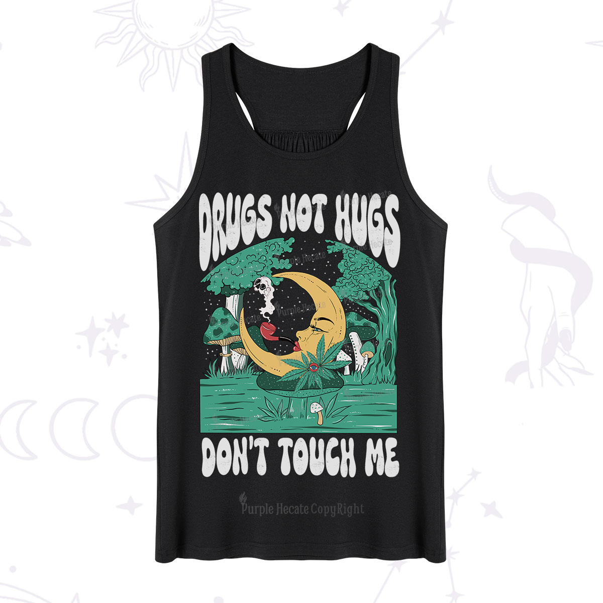 Purplehecate Drugs Not Hugs Don't Touch Me Tank