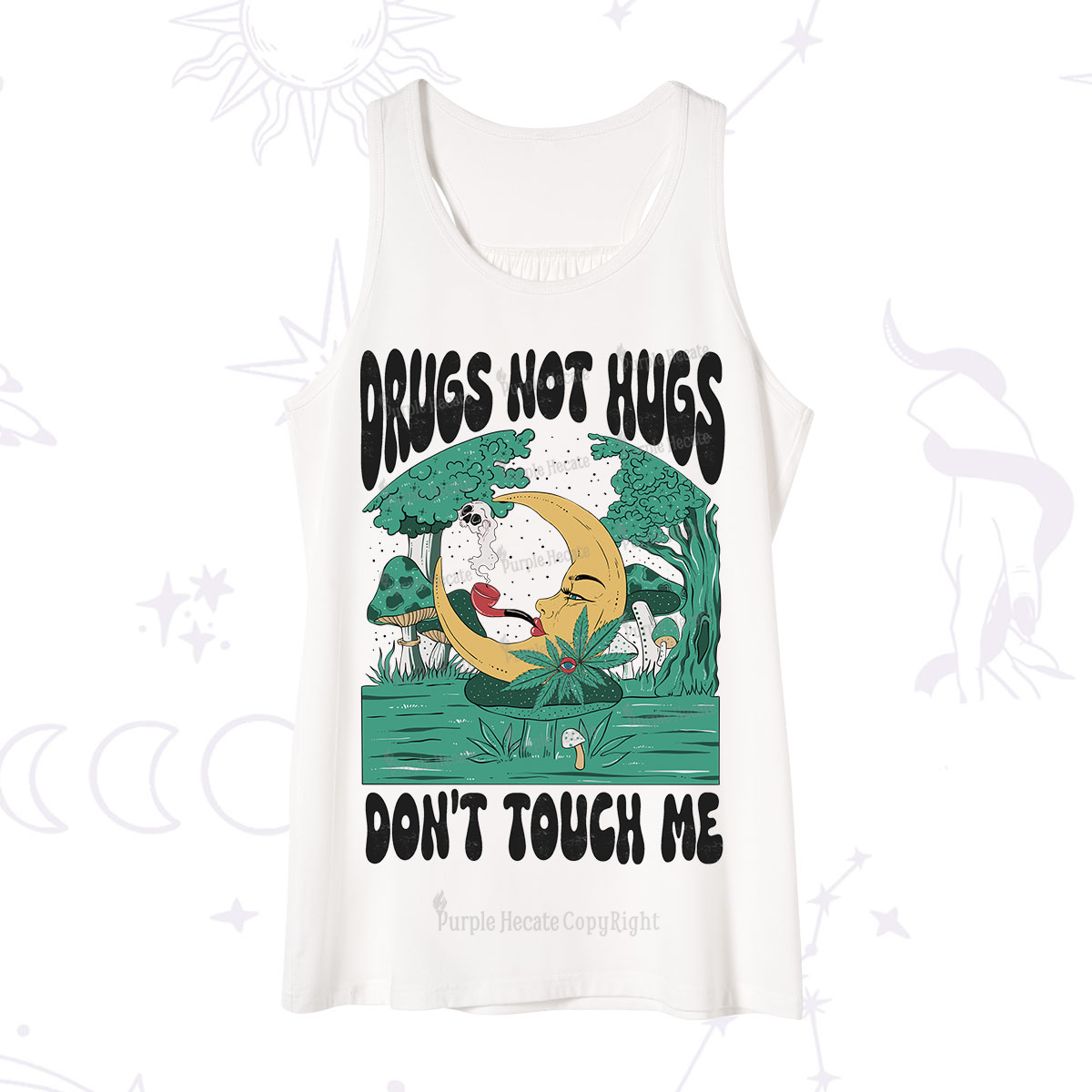 Purplehecate Drugs Not Hugs Don't Touch Me Tank