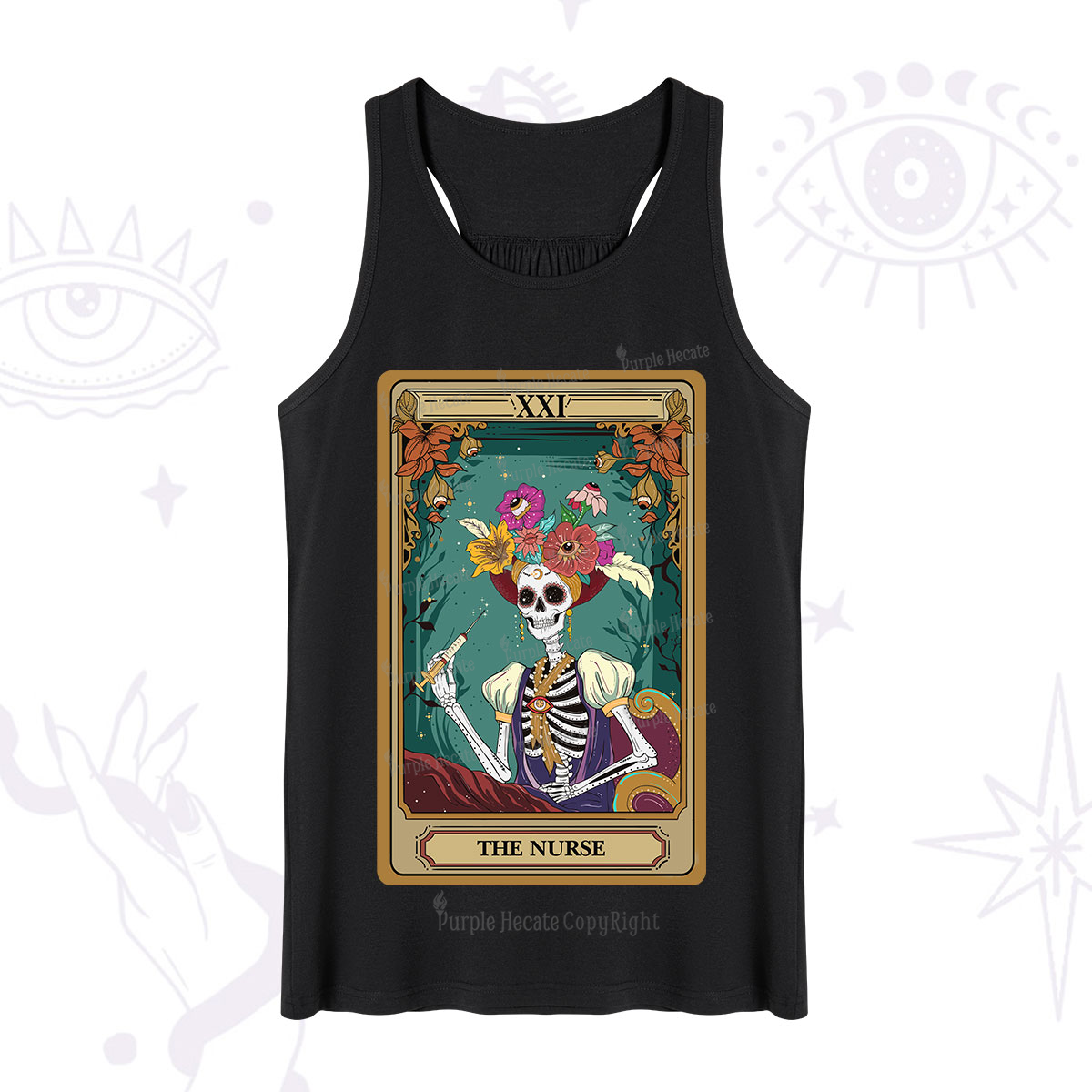 Purplehecate The Nurse Funny Tarot Card Tank