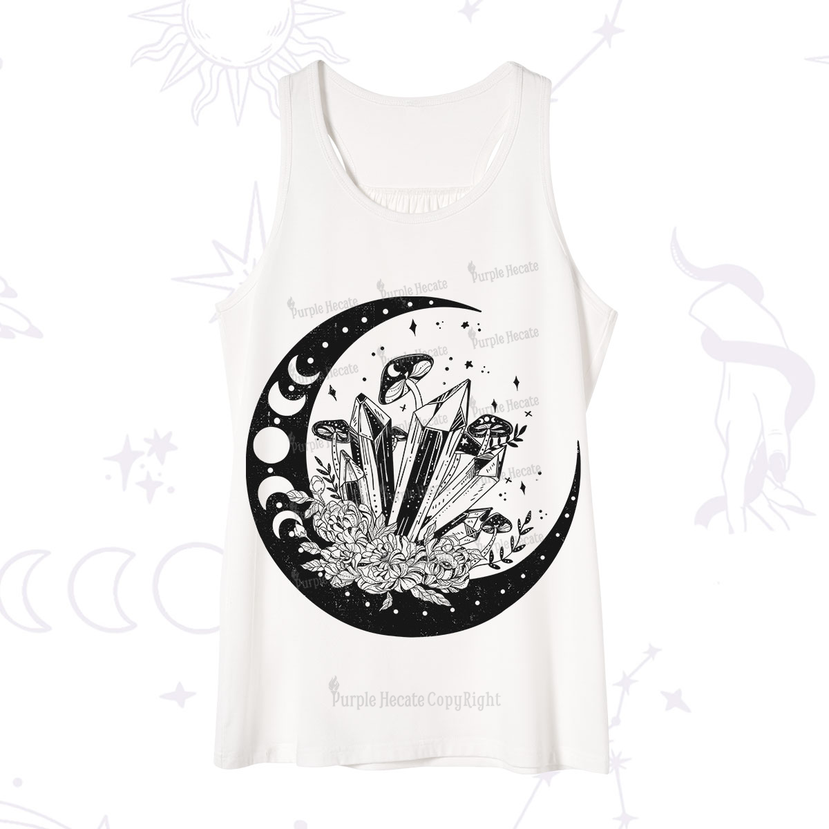 Purplehecate Moonshine and Crystal Tank