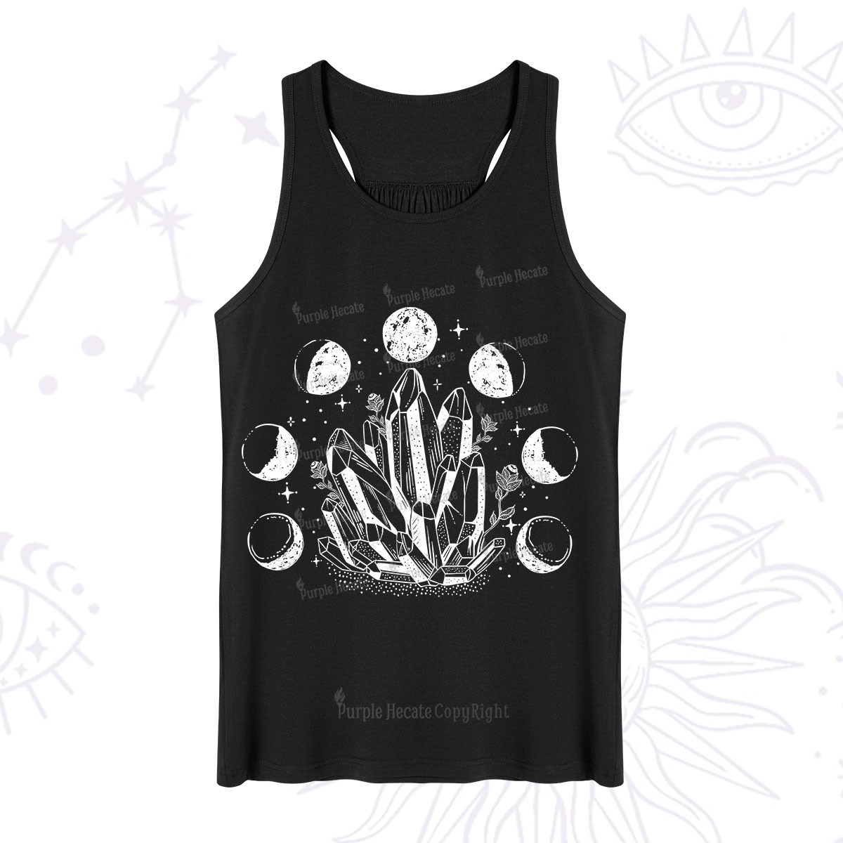 Purplehecate Crystals and Moon Phases Tank