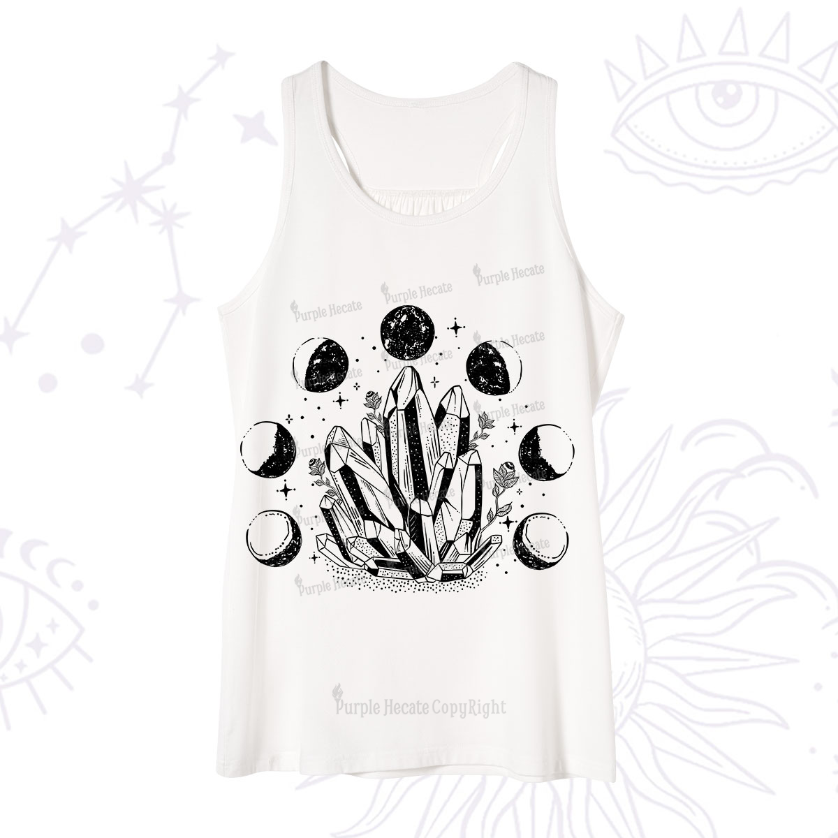 Purplehecate Crystals and Moon Phases Tank