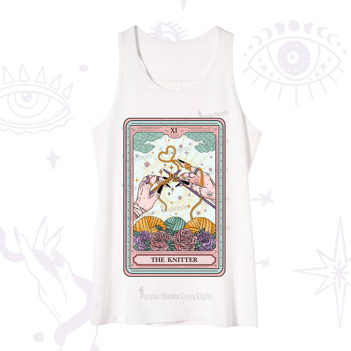 Purplehecate The Knitter Tarot Card Tank