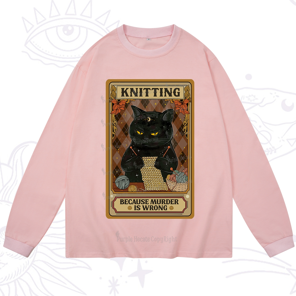 Purplehecate Knitting Because Murder Is Wrong Long Sleeve T-Shirt