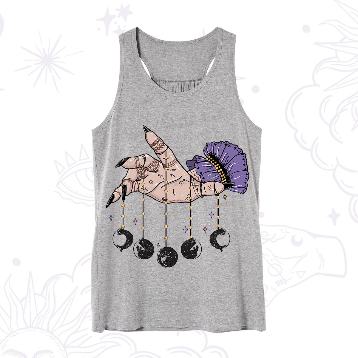 Purplehecate Feline Lunar Phases Tank