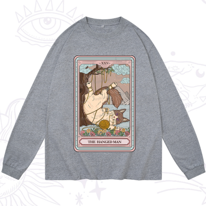 Purplehecate The Hanged Man Tarot Cat Long Sleeve T-Shirt