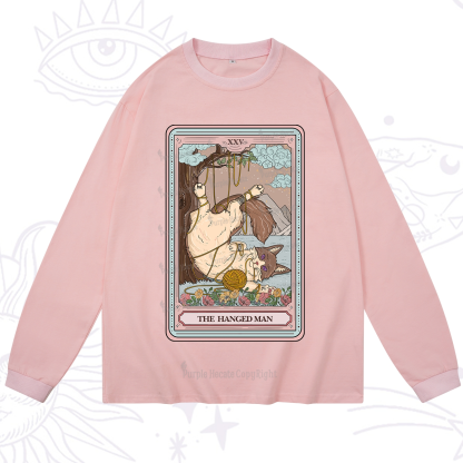 Purplehecate The Hanged Man Tarot Cat Long Sleeve T-Shirt