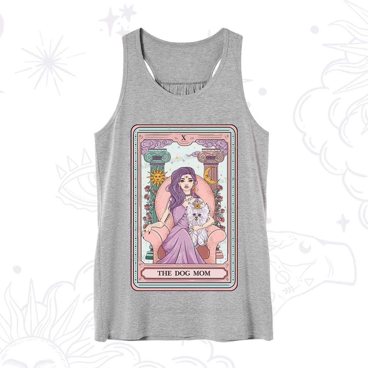 Purplehecate The Cute Dog Mom Tarot Card Tank