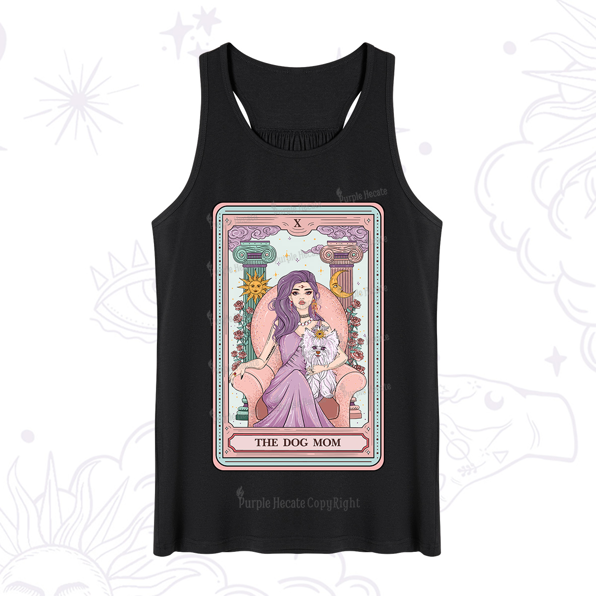 Purplehecate The Cute Dog Mom Tarot Card Tank
