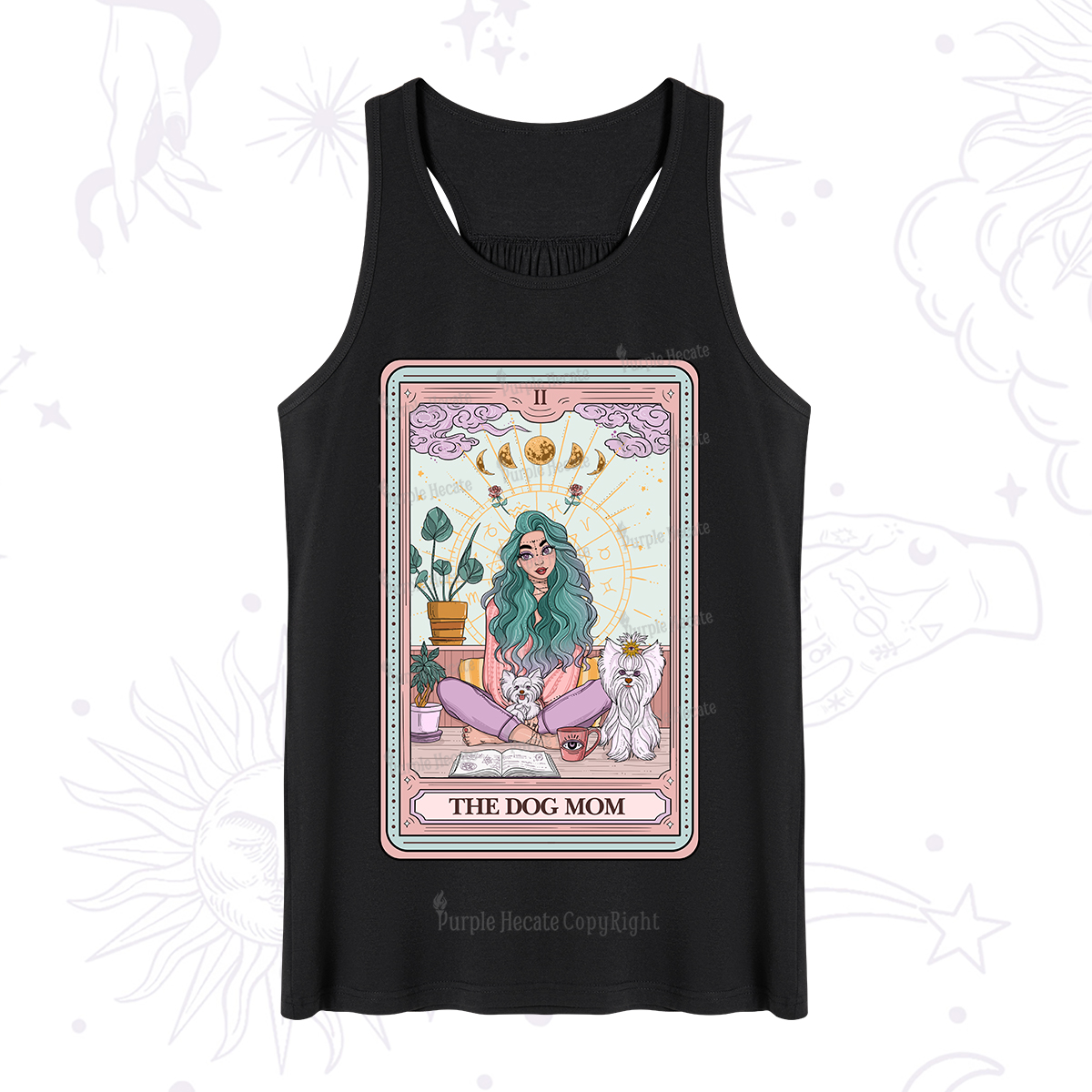Purplehecate The Divine Dog Mom Tarot Card Tank
