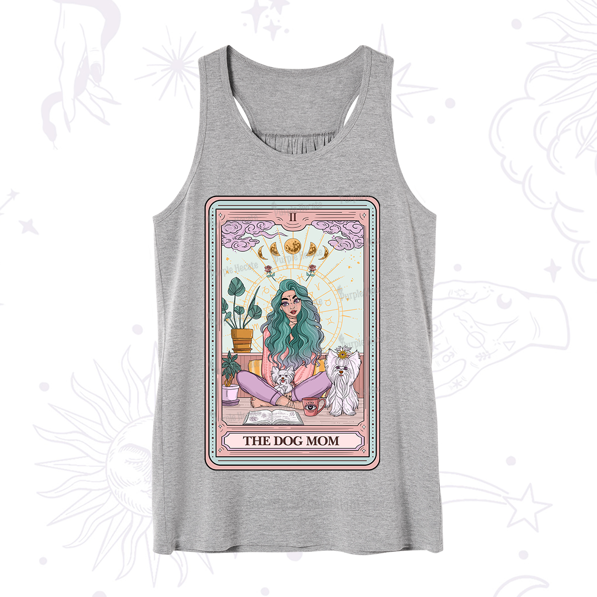 Purplehecate The Divine Dog Mom Tarot Card Tank