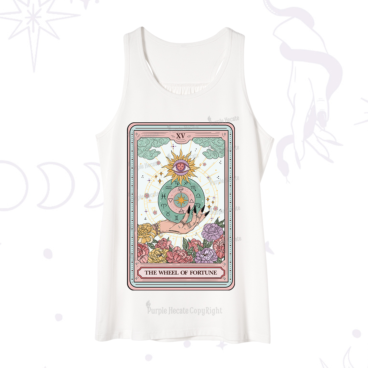 Purplehecate The Wheel of Fortune Tarot Card Tank