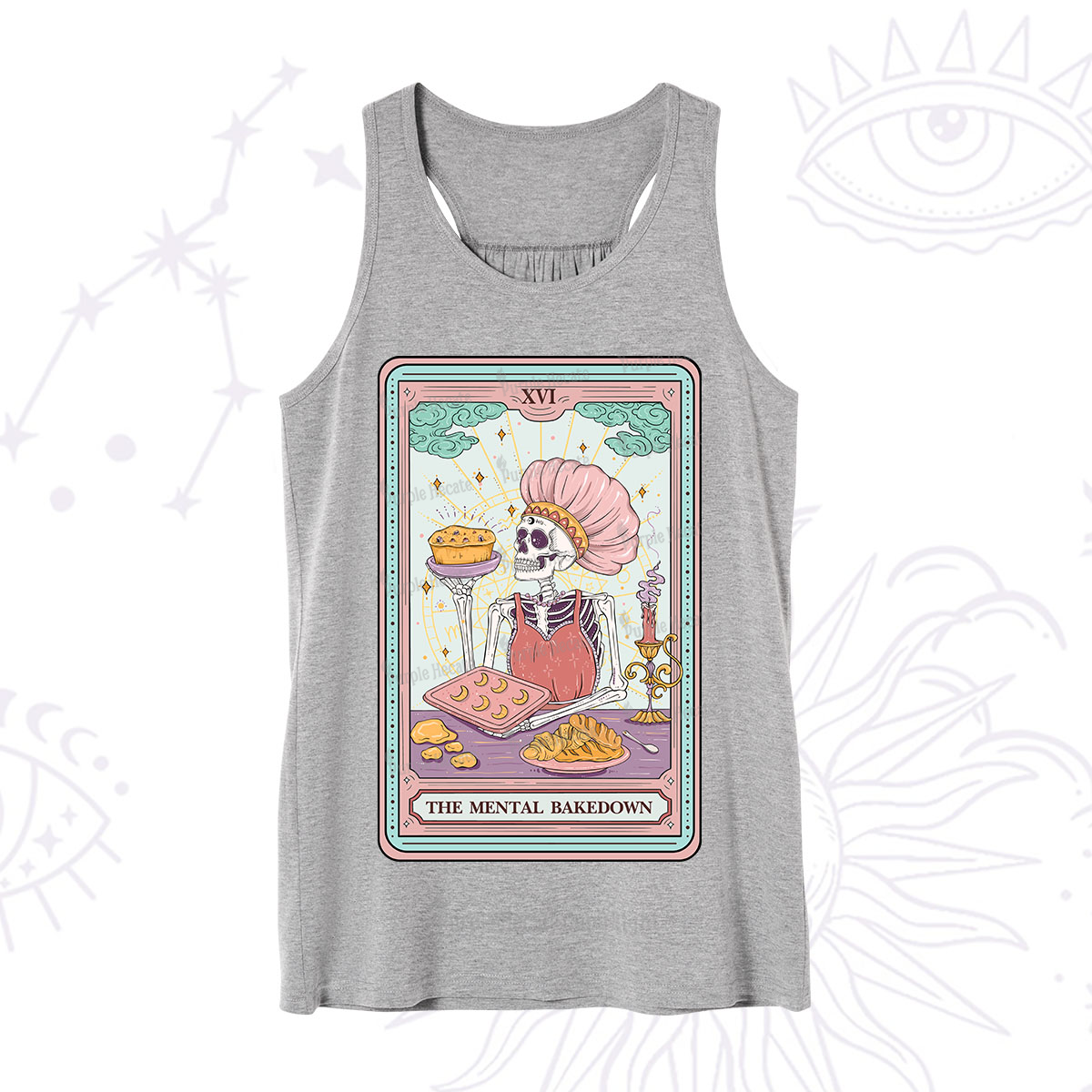 Purplehecate The Mental Bake Down Skeleton Tarot Card Tank