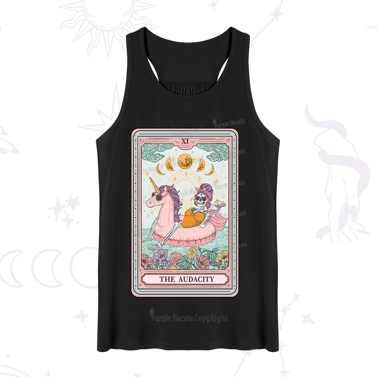 Purplehecate The Audacity Skeleton Tarot Card  Tank