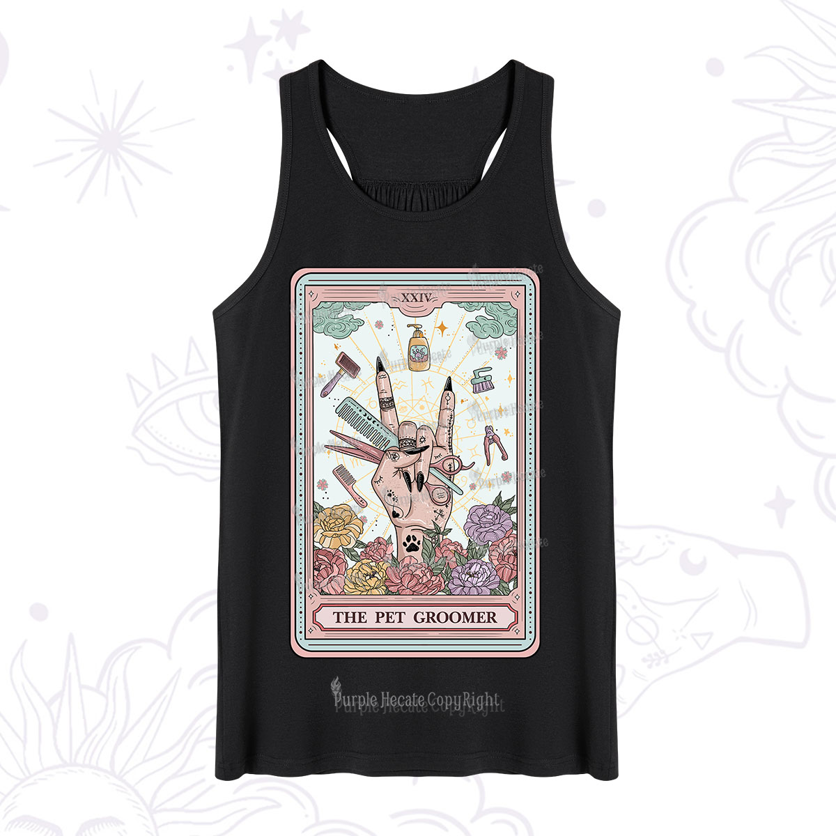 Purplehecate The Pet Groomer Tarot Card Tank