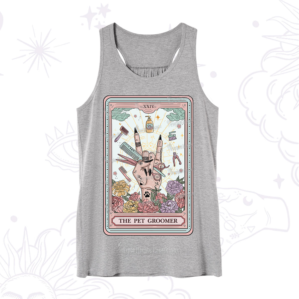 Purplehecate The Pet Groomer Tarot Card Tank