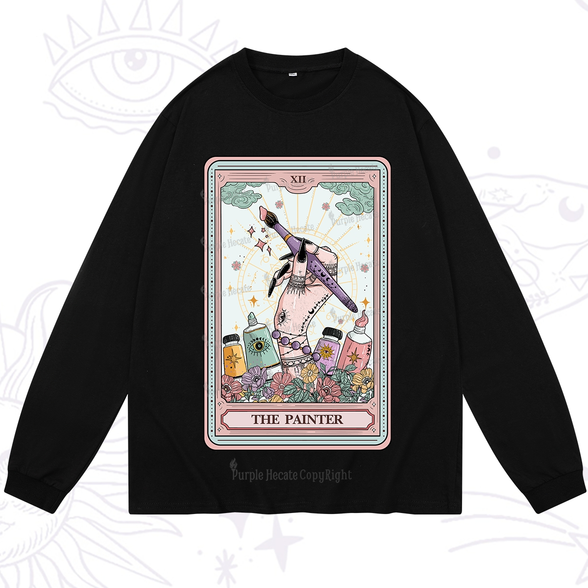 Purplehecate The Painter Tarot Long Sleeve T-Shirt