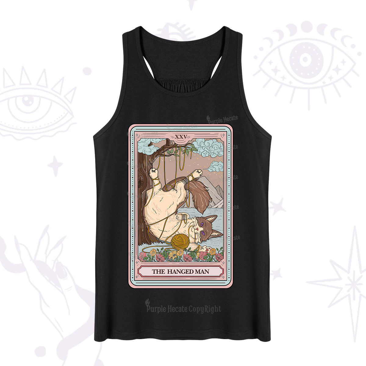 Purplehecate The Hanged Man Tarot Cat Tank