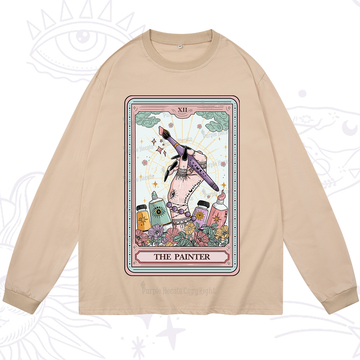 Purplehecate The Painter Tarot Long Sleeve T-Shirt