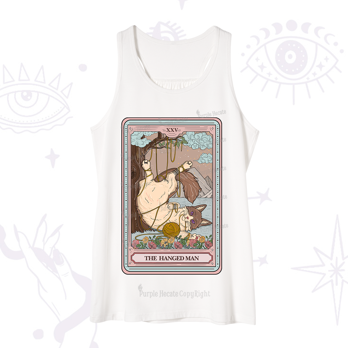 Purplehecate The Hanged Man Tarot Cat Tank