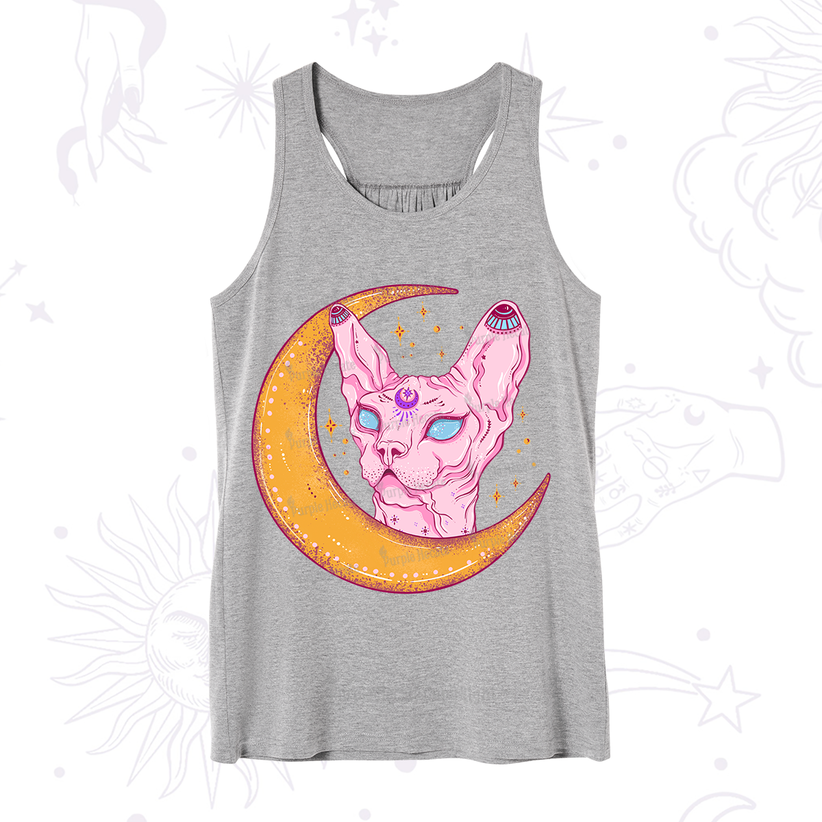 Purplehecate Mystical Witchy Cat Tank