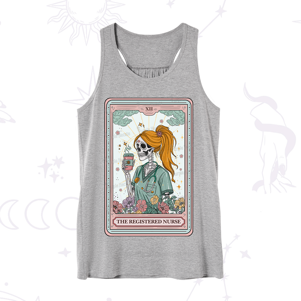 Purplehecate The Registered Nurse Skeleton Tarot Tank