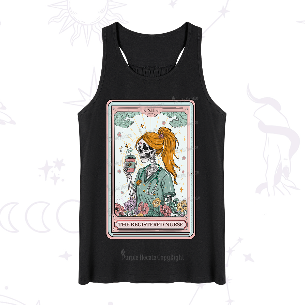 Purplehecate The Registered Nurse Skeleton Tarot Tank