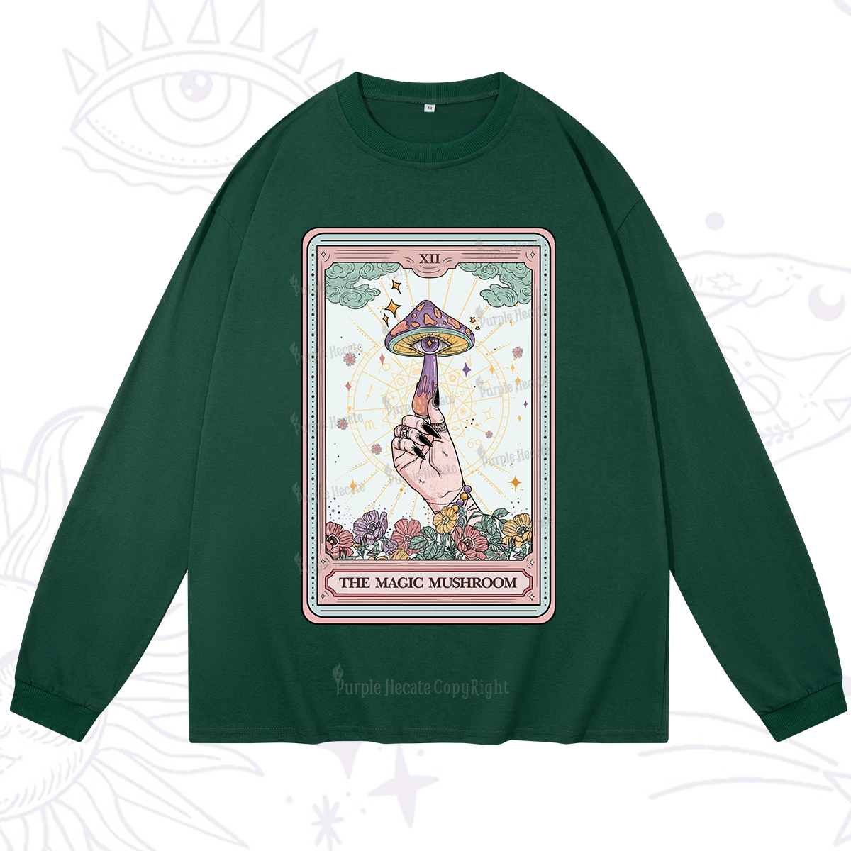 Purplehecate The Magic Murshroom Tarot Long Sleeve T-Shirt