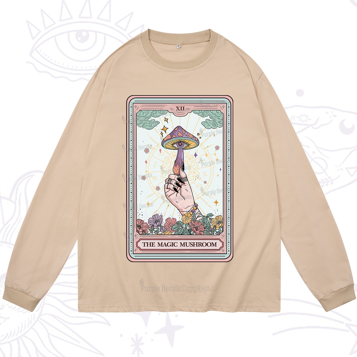 Purplehecate The Magic Murshroom Tarot Long Sleeve T-Shirt