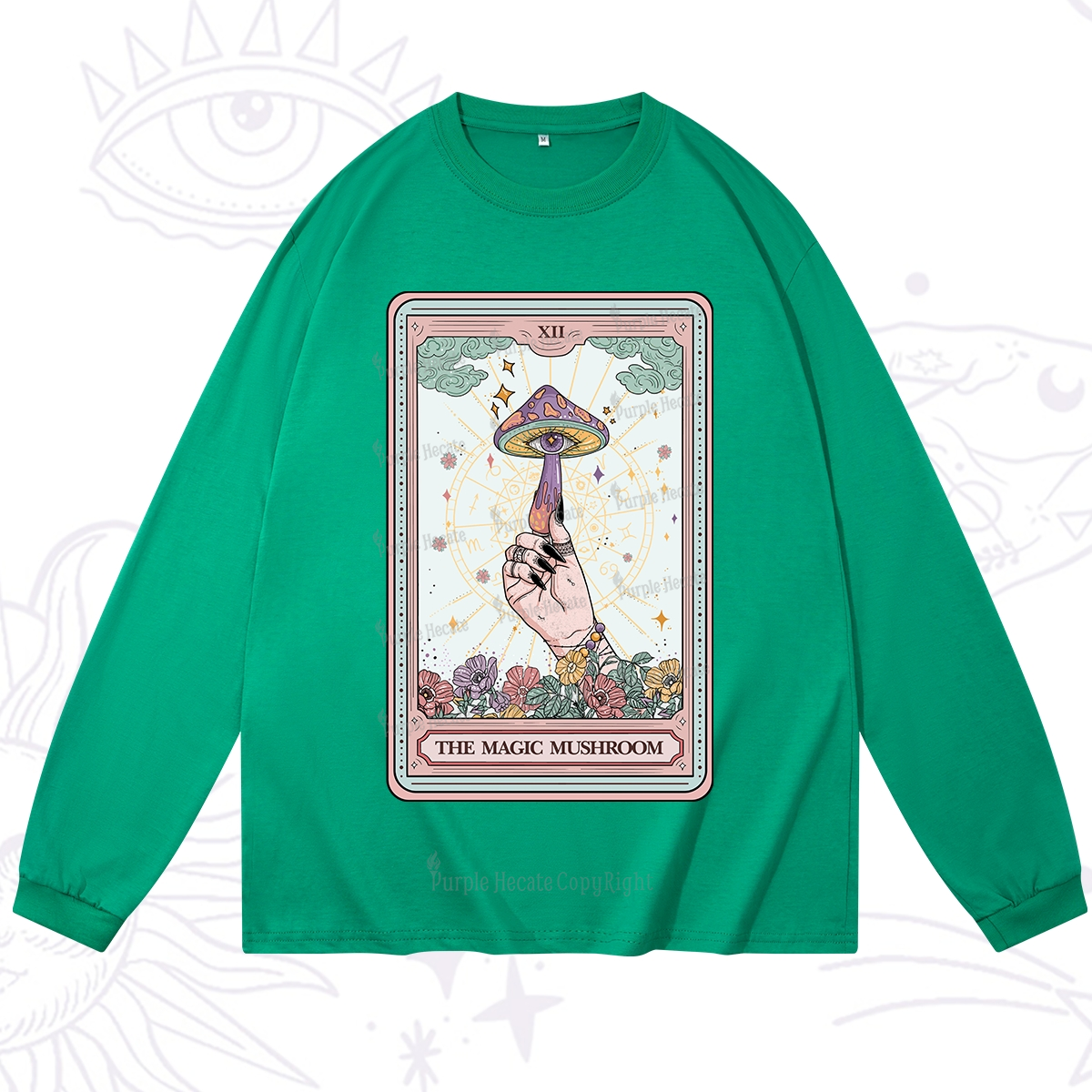 Purplehecate The Magic Murshroom Tarot Long Sleeve T-Shirt