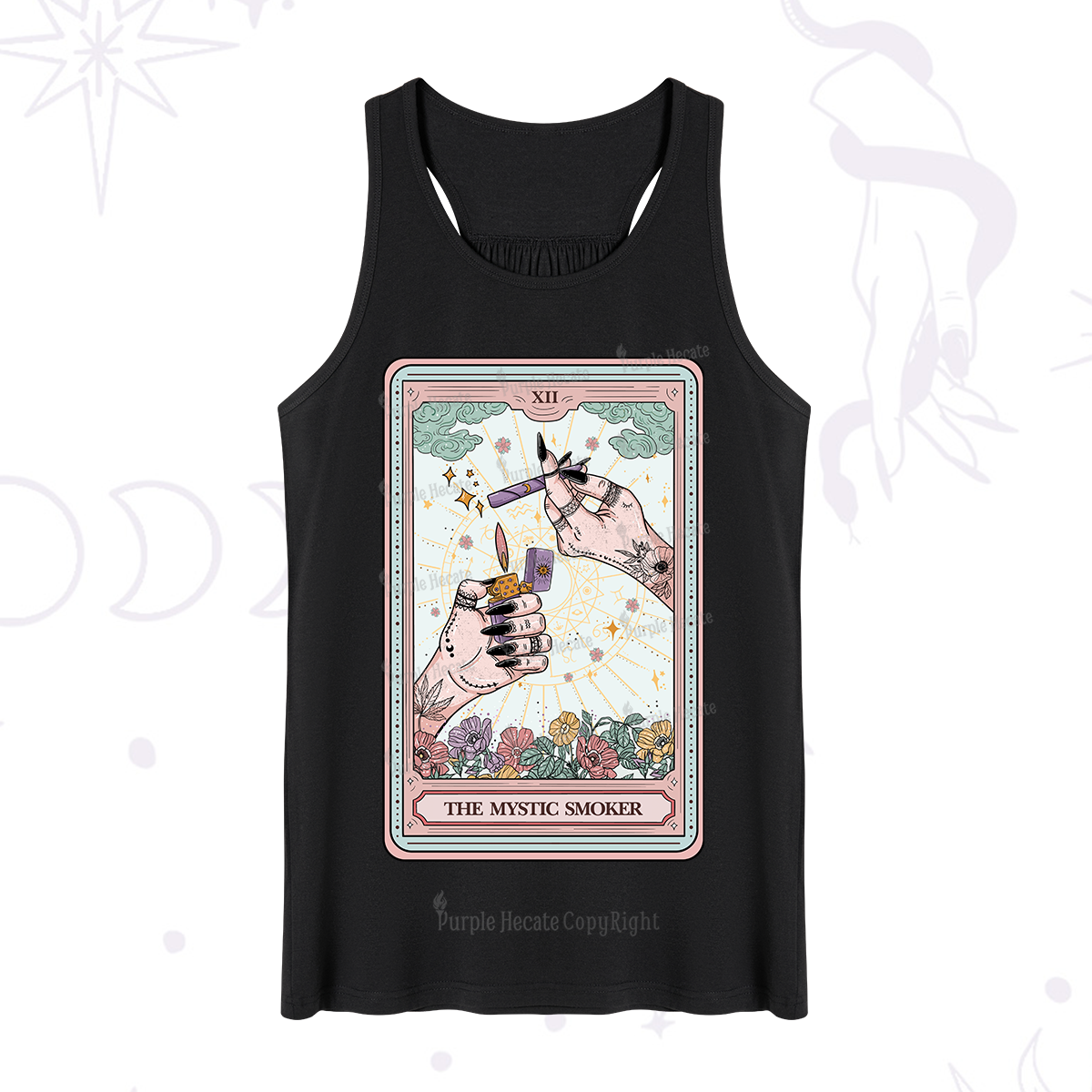 Purplehecate The Mystic Smoker Tarot Card Tank
