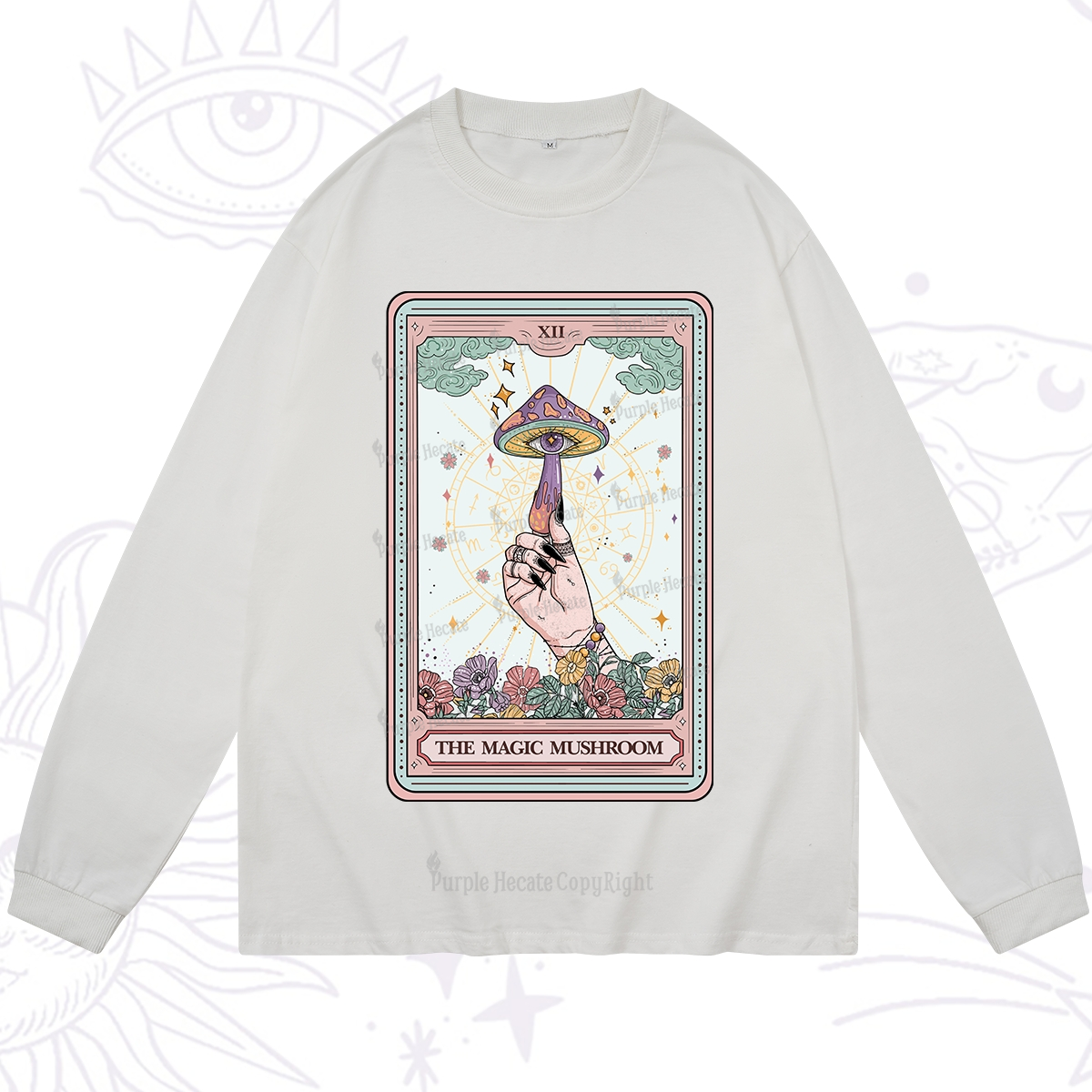 Purplehecate The Magic Murshroom Tarot Long Sleeve T-Shirt