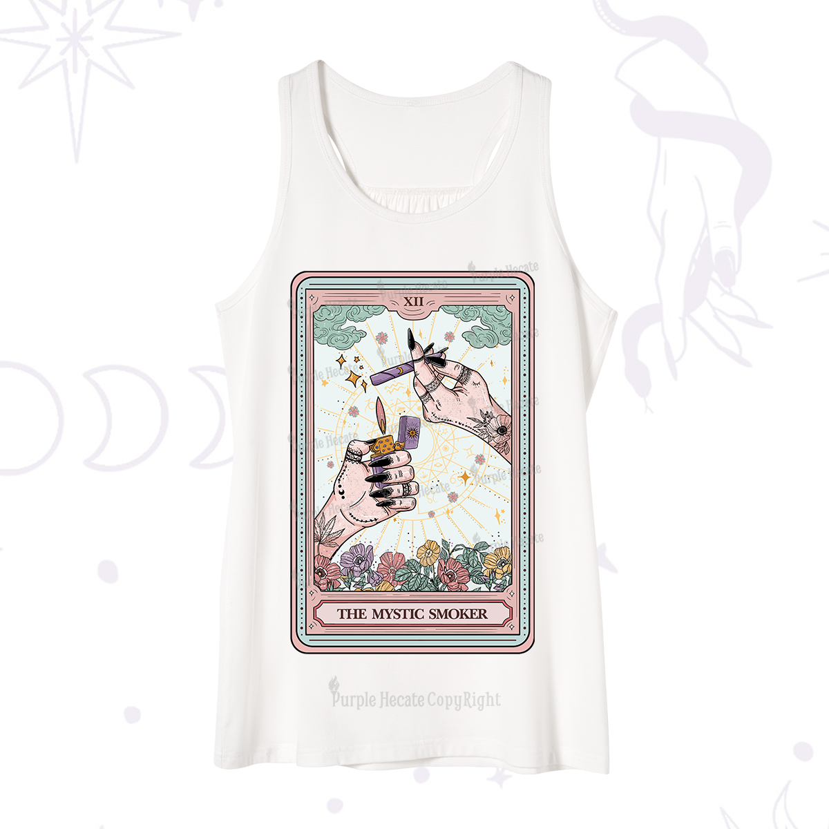 Purplehecate The Mystic Smoker Tarot Card Tank