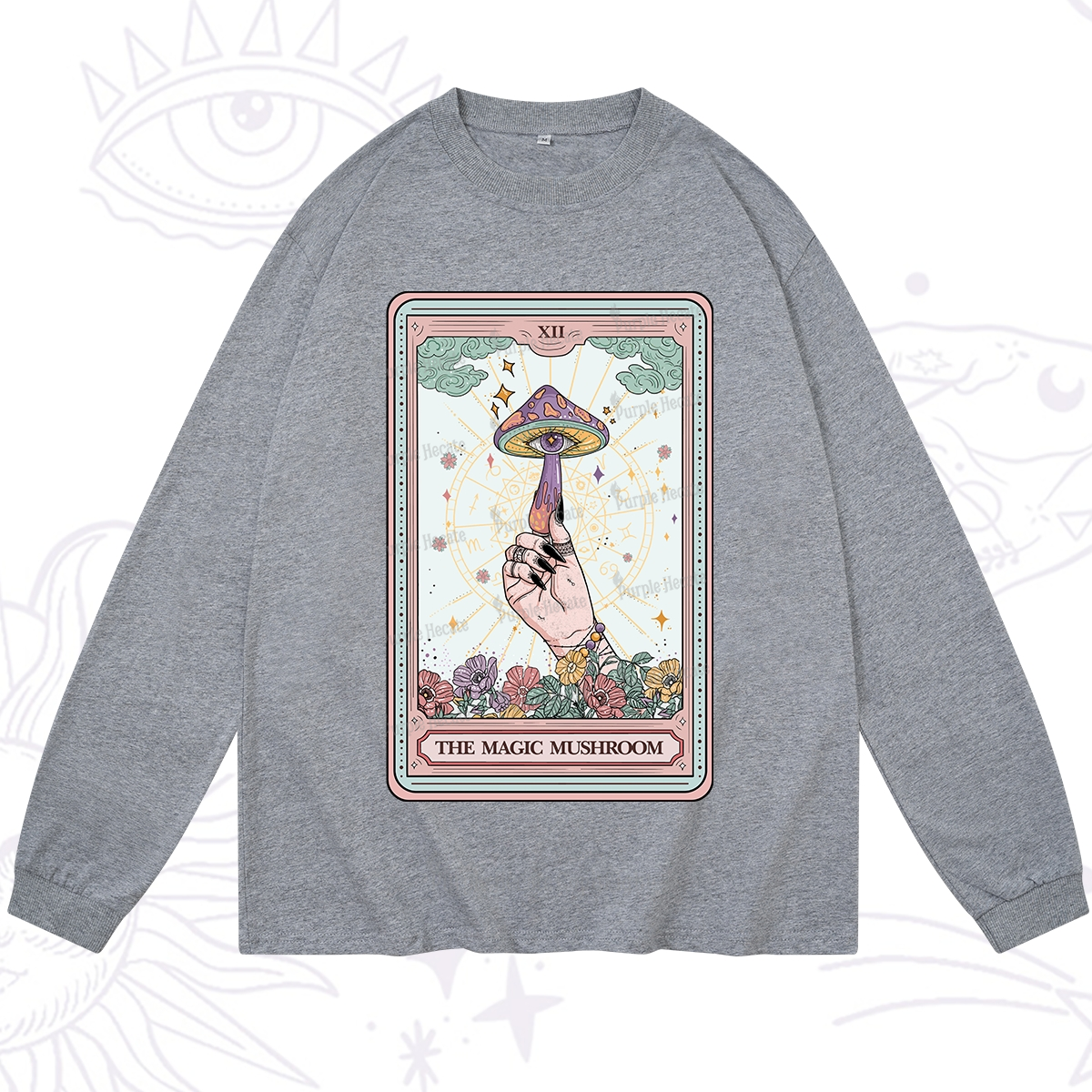 Purplehecate The Magic Murshroom Tarot Long Sleeve T-Shirt
