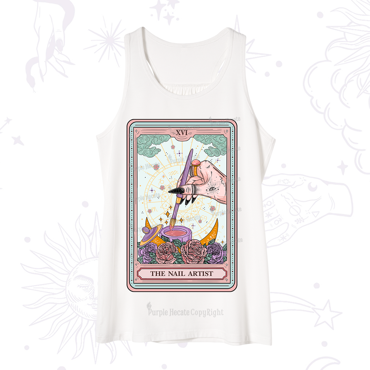 Purplehecate The Nail Artsit Tarot Card Tank