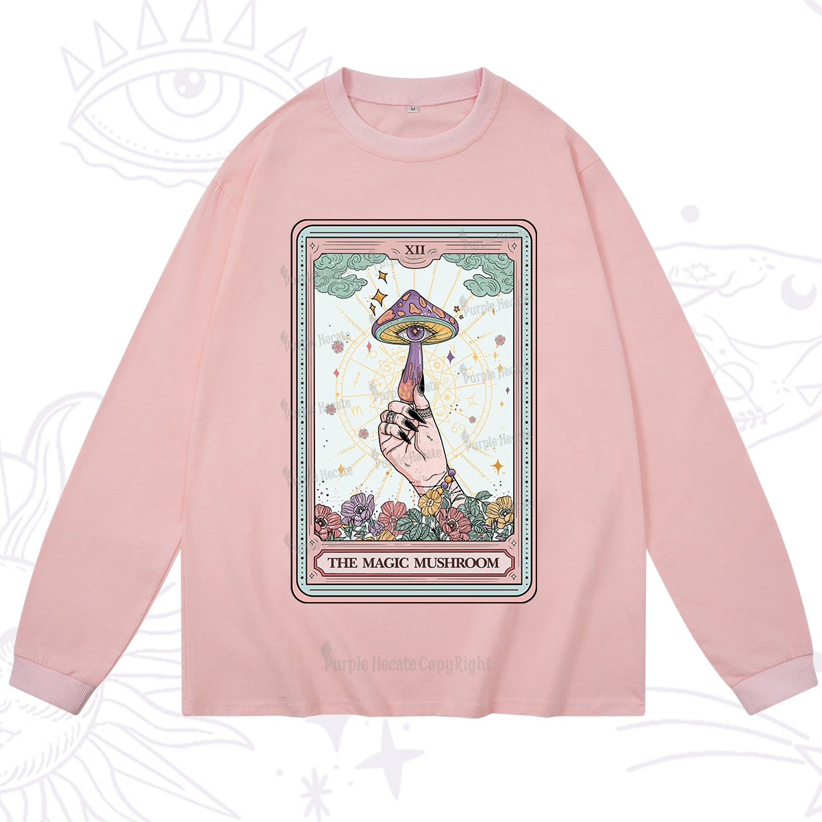 Purplehecate The Magic Murshroom Tarot Long Sleeve T-Shirt