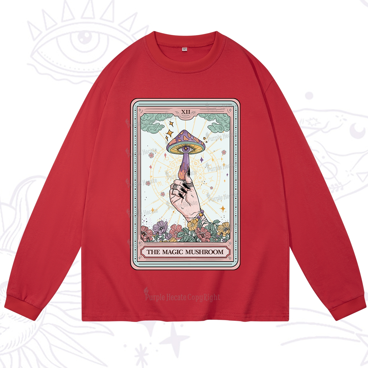 Purplehecate The Magic Murshroom Tarot Long Sleeve T-Shirt