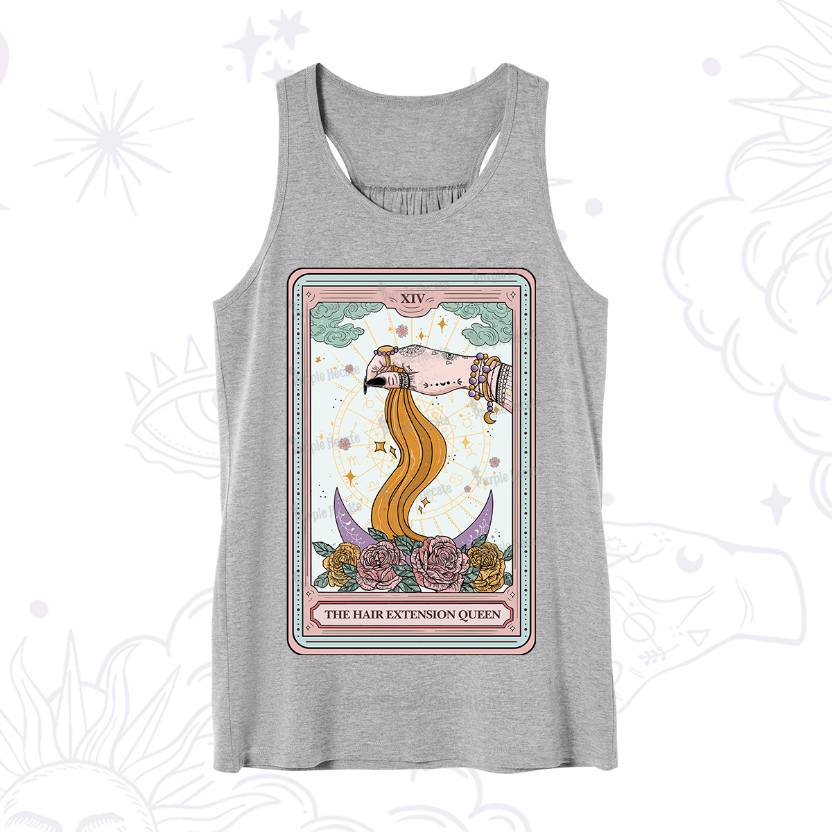 Purplehecate The Hair Extension Queen Tarot Card Tank