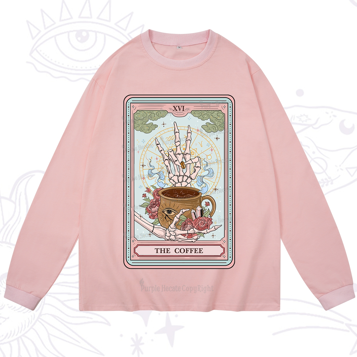 Purplehecate The Coffee Tarot Long Sleeve T-Shirt