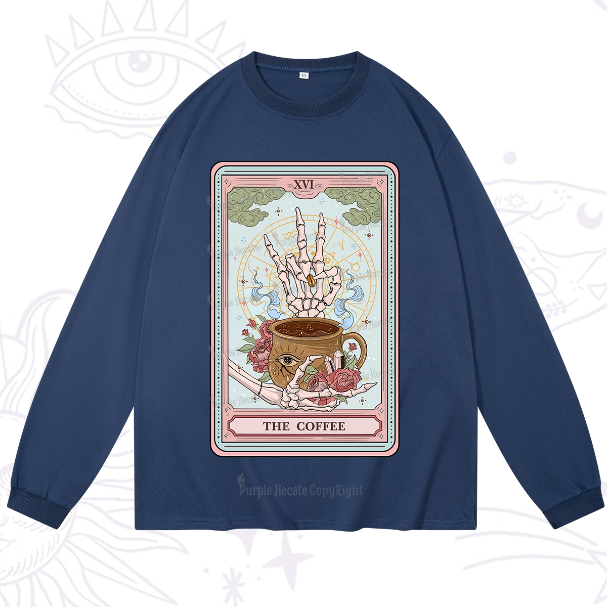 Purplehecate The Coffee Tarot Long Sleeve T-Shirt