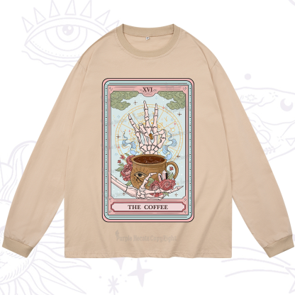 Purplehecate The Coffee Tarot Long Sleeve T-Shirt