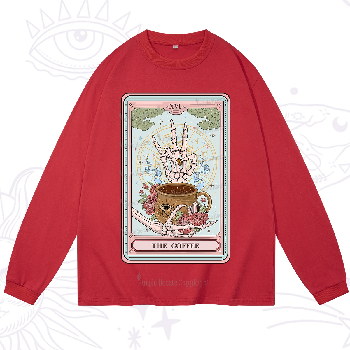 Purplehecate The Coffee Tarot Long Sleeve T-Shirt