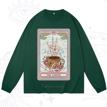 Purplehecate The Coffee Tarot Long Sleeve T-Shirt