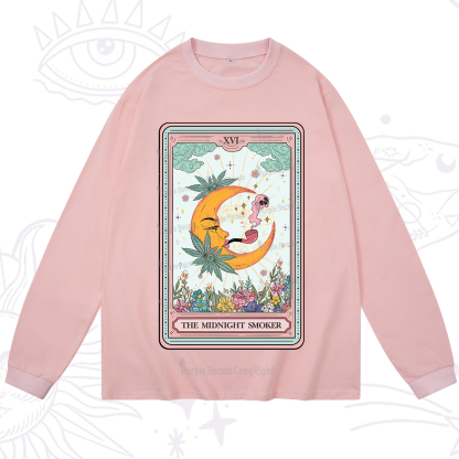 Purplehecate The Midnight Smoker Tarot Long Sleeve T-Shirt