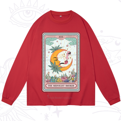 Purplehecate The Midnight Smoker Tarot Long Sleeve T-Shirt